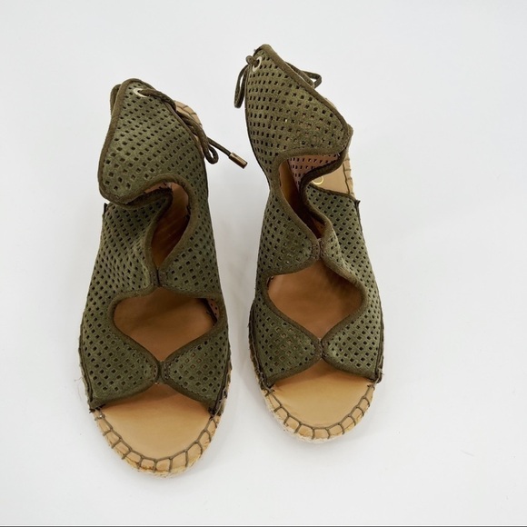 FRANCO Sarto Nash wedge leather lace up sandals size 6.5 - Picture 2 of 8